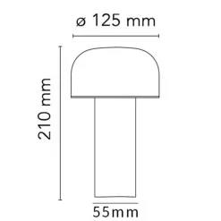 Wiederaufladbare Pilz-Tischlampe – Akzentlicht im italienischen Stil