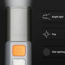 Wiederaufladbare Taschenlampe mit großer Reichweite – ultrahell, wasserdicht, vielseitig