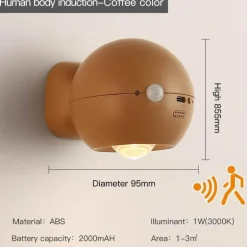 Wiederaufladbare Wandlampe mit Bewegungssensor – Smart Home-Beleuchtungslösung
