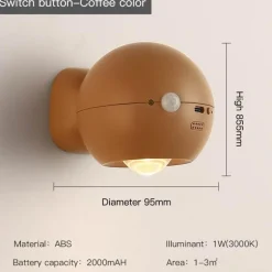Wiederaufladbare Wandlampe mit Bewegungssensor – Smart Home-Beleuchtungslösung