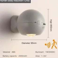Wiederaufladbare Wandlampe mit Bewegungssensor – Smart Home-Beleuchtungslösung
