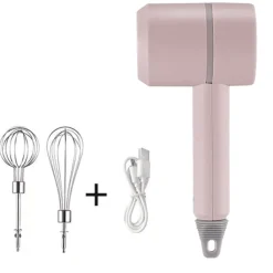 Wiederaufladbarer 3-in-1-Küchenmixer in Pastell – automatischer Mixer und Küchenmaschine