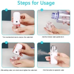 Wiederaufladbarer Nano-Nebel-Gesichtsbefeuchter – Tragbares Feuchtigkeitsspray für die Haut