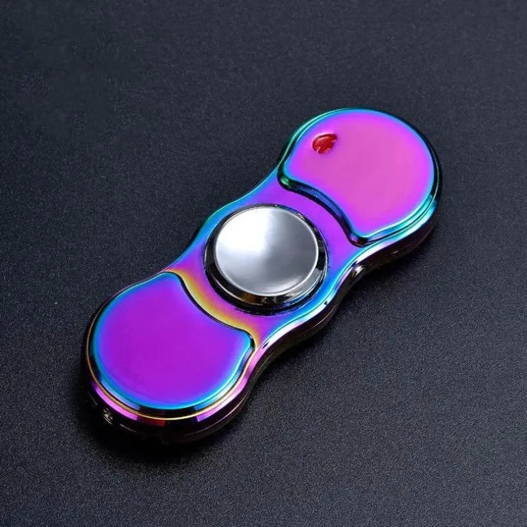 Wiederaufladbares, farbenfrohes Fidget Spinner-Feuerzeug – lustiger und funktionaler Zünder