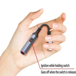 Wiederaufladbares flammenloses Feuerzeug per USB-C – Tragbare Reisetaschenlampe