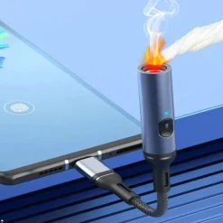 Wiederaufladbares flammenloses Feuerzeug per USB-C – Tragbare Reisetaschenlampe