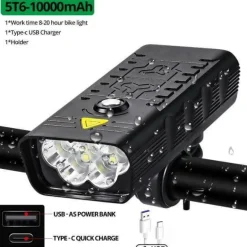 Wiederaufladbares USB-Fahrrad-Frontlicht - Heller LED-Scheinwerfer