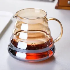 Wiederverwendbare Kaffeekanne aus Glas – Brauner Filter für Tropfperkolatoren