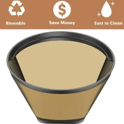 Wiederverwendbarer Kaffeekegelfilter – Nr. 4 für die Ninja Coffee Bar