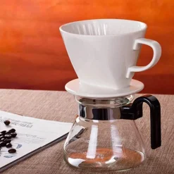 Wiederverwendbarer Keramik-Kaffeefilter – Tropftrichter für handgebrühten Kaffee