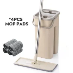 Wiederverwendbarer Mikrofaser-Flachmopp – waschbares Reinigungswerkzeug