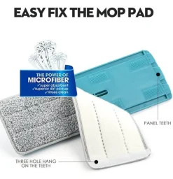 Wiederverwendbarer Mikrofaser-Flachmopp – waschbares Reinigungswerkzeug