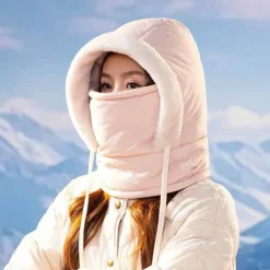 Winddichte, isolierte Gesichtsbedeckung mit Kapuze für den Winter – warmer Schutz