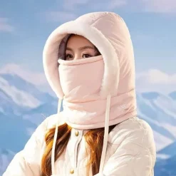 Winddichte, isolierte Gesichtsbedeckung mit Kapuze für den Winter – warmer Schutz