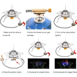Winddichter Campingkocher – Outdoor-Gaskocher für Camping und Wandern