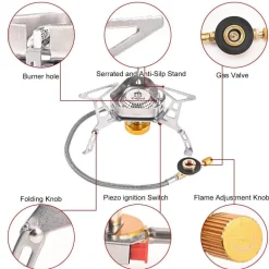 Winddichter Campingkocher – Outdoor-Gaskocher für Camping und Wandern