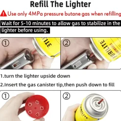 Winddichtes Butangasfeuerzeug – Kompakter Metallflammenanzünder für den Außenbereich