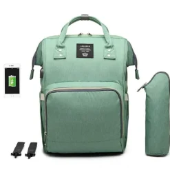 Windelrucksack für Mütter und Babys mit großer Kapazität – multifunktionales USB-Design
