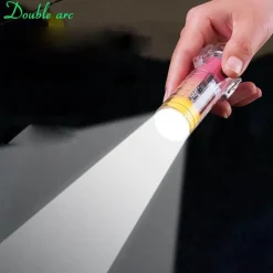 Windfestes Doppellichtbogenfeuerzeug mit Taschenlampe – Transparentes Design