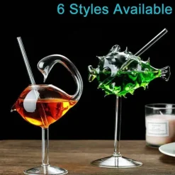 Wirbelglas-Strohhalmbecher für Partys, Nachtclubs, elegantes und lustiges Trinkgeschirr