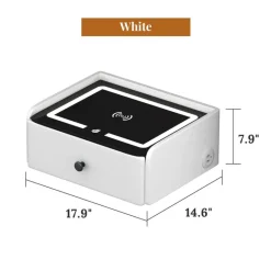 Wireless Charging Side Table - Power Hub for Multimedia
