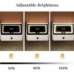 Wireless Charging Side Table - Power Hub for Multimedia