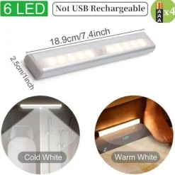 Wireless LED Motion Sensor Lights - Warm Cold Light Options