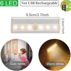 Wireless LED Motion Sensor Lights - Warm Cold Light Options
