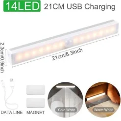 Wireless LED Motion Sensor Lights - Warm Cold Light Options