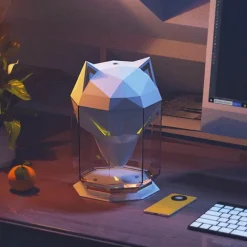 Wolfskopf-Luftbefeuchter – Aromatherapie-Diffusor für ätherische Öle, Nachtlampe