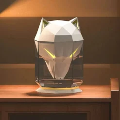 Wolfskopf-Luftbefeuchter – Aromatherapie-Diffusor für ätherische Öle, Nachtlampe