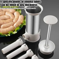 Wurstformer aus Edelstahl – selbstgemachtes Wurstfüllwerkzeug für einfaches Kochen