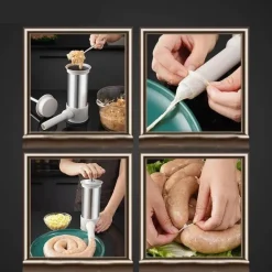 Wurstformer aus Edelstahl – selbstgemachtes Wurstfüllwerkzeug für einfaches Kochen