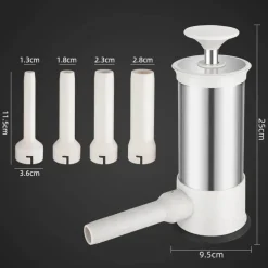 Wurstformer aus Edelstahl – selbstgemachtes Wurstfüllwerkzeug für einfaches Kochen