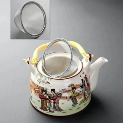 Yixing-Teekanne – blau-weißer Gaiwan-Samowar aus Porzellan für Tee und Kaffee