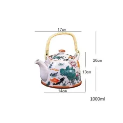 Yixing-Teekanne – blau-weißer Gaiwan-Samowar aus Porzellan für Tee und Kaffee