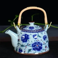 Yixing-Teekanne – blau-weißer Gaiwan-Samowar aus Porzellan für Tee und Kaffee
