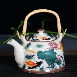 Yixing-Teekanne – blau-weißer Gaiwan-Samowar aus Porzellan für Tee und Kaffee