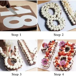 Zahlen-Kuchenform – vielseitiges Backwerkzeug für dekorierte Kuchen von 10 bis 35 cm