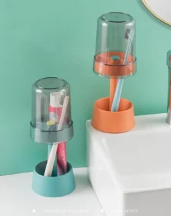 Zahnbürstenhalter – Staubdichter Badezimmer-Organizer