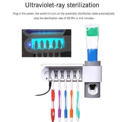 Zahnbürsten-Organizer – Desinfektionshalter zur Wandmontage
