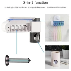 Zahnbürsten-Organizer – Desinfektionshalter zur Wandmontage