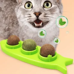 Zahnpflege-Kauspielzeug für Katzen, 3-in-1-Backenzahn-Reinigungsstab für frischen Atem, gesunde Zähne