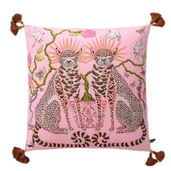 Zebra Kissenbezug - Orange Floral Animal Kingdom Dekor