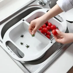 Zusammenklappbarer Abflusskorb – faltbares Küchenspülensieb