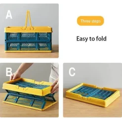 Zusammenklappbarer Einkaufskorb – Faltbare Tragetasche für einfaches Tragen