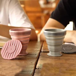 Zusammenklappbarer Reisebecher aus Silikon – Teleskop-Klappbecher