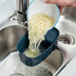 Zusammenklappbares Küchenspülensieb – Abflusskorb zum Auffangen von Essensresten