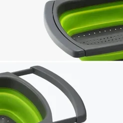 Zusammenklappbares Sieb – faltbares Küchensieb für Nudeln, Obst und Gemüse