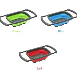 Zusammenklappbares Sieb – faltbares Küchensieb für Nudeln, Obst und Gemüse